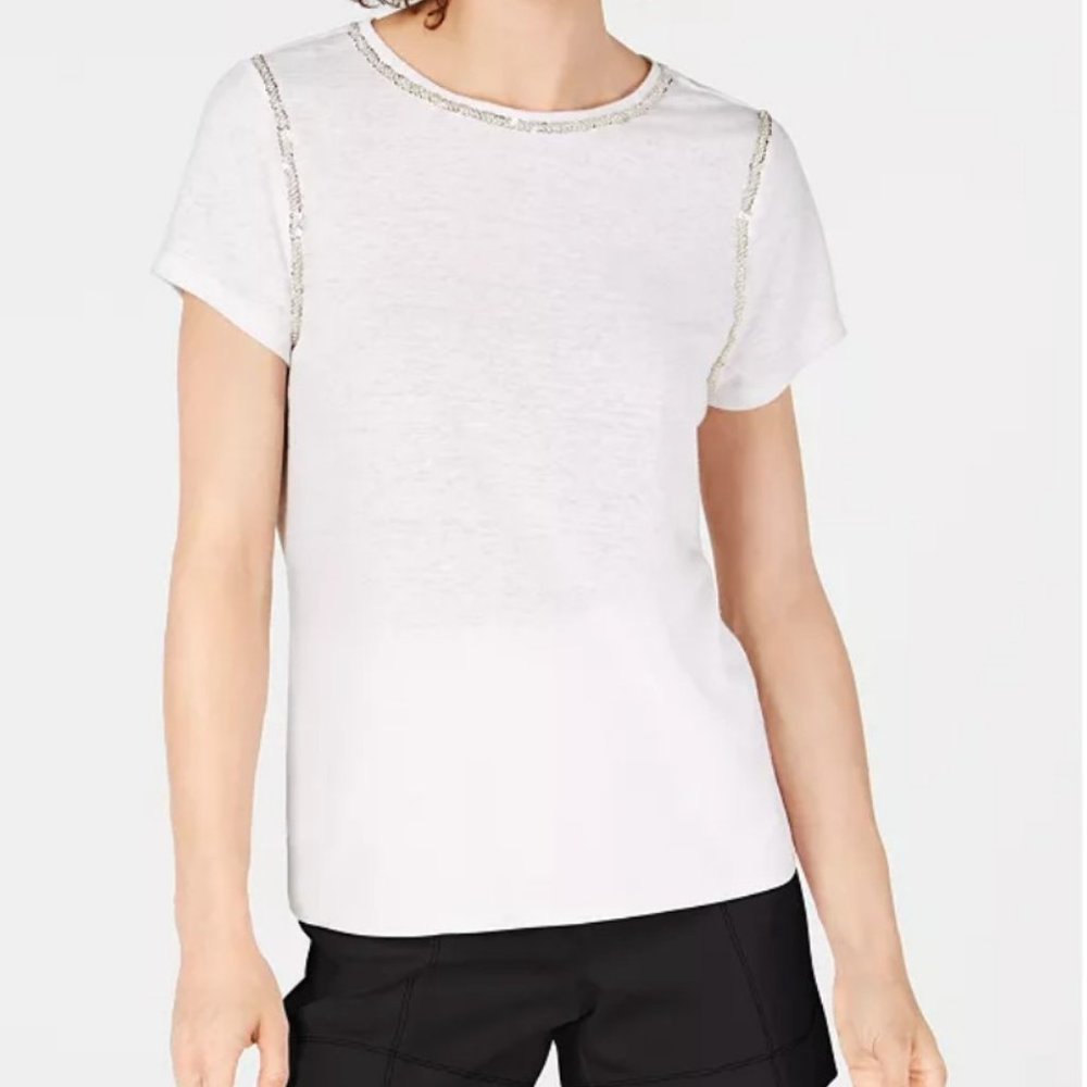 INC Women's Short Sleeve Crew Neck T-Shirt Top NEW